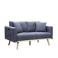 Easton - Fabric Loveseat With USB Charging Ports Pockets And Pillows