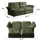 Sofa Bed, 2 In 1 Design For Living Rooms