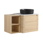 Mounted Bathroom Vanity With Art Sink, Storage Shelves, Soft Close Door