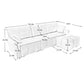 Sofa Set With Ottoman And Pillows, Textured, High Resilience Cushions