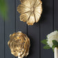 Rose Hanging Resin Wall Accents (Set of 2) - Gold