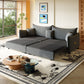 King Pull Out Sofa Bed, 3-In-1 Convertible Bed With 3 Pillows