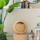 Cement Round Water Fountain With Light And Pump - Beige / Yellow