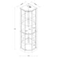 6 Shelf Lighted Corner Curio Cabinet With Adjustable Tempered Glass Shelves And Mirror Back (E26 Light Bulb Not Included)