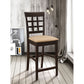 Upholstered Counter Height Stools (Set of 2) - Brown / Beige