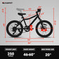 S20101 20" Kids' Bike, Boys Girls Mountain Bike Ages 8-12, 7 Speed Teenager Children Kids' Bicycles, Front Suspension Disc Brake Rear V-Brake, High Steel Frame
