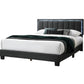 Bed With Channel Tufting And Built In LED Headboard