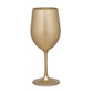 Leadingware Metallic Plastic Wine Glasses (Set of 4)