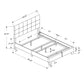 Bed, Upholstered, Frame Only, Transitional