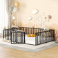Metal Floor Bed Frame With Fence And Door