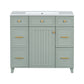 Bathroom Vanity With Ceramic Sink, Soft Close Doors, Adjustable Shelves