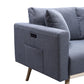 Easton - Fabric Sofa With USB Charging Ports Pockets And Pillows