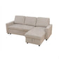 L - Shaped Convertible Sofa Bed With Storage Chaise