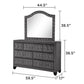 Hazel - 5 Piece Queen Tufted Bedroom Set - Gray