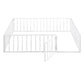 Metal Floor Bed Frame With Fence And Door