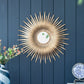 Retro DesignSunburst Metal Wall Mirror Decorative Mirror For A Bedroom Dressing Room, Hallway Or Living Space - Gold
