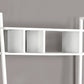 Computer Desk For Home Office, Laptop, Leaning, Storage Shelves, Contemporary & Modern - White