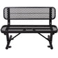6' Outdoor Steel Bench With Backrest