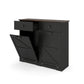 Double Tilt Out Trash Cabinet With Hideaway Drawer And Barn Door Style