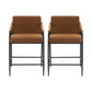 Mid Century Modern Counter Stool Set With Iron Frame