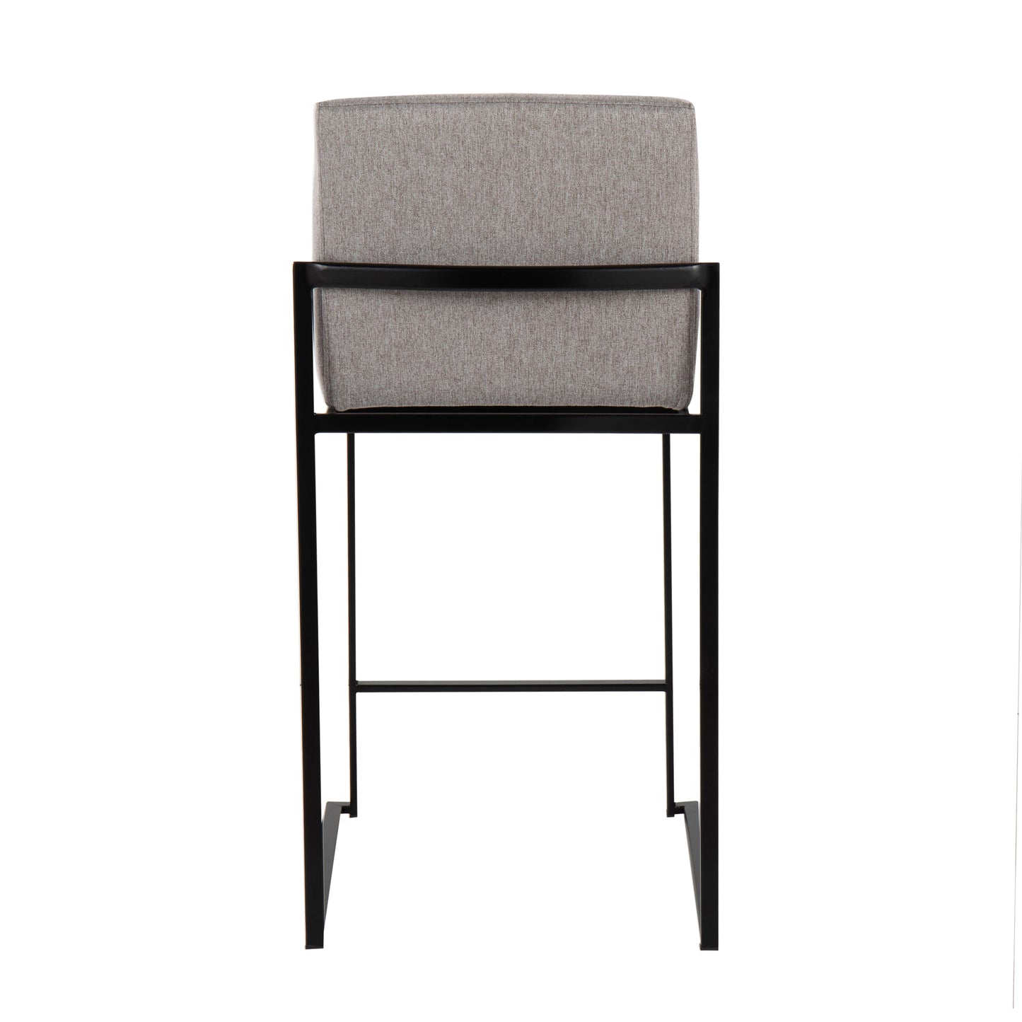 Summit - Set of 2 - 24" Black Swivel High Back Bar Stools