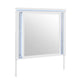 Adalid - Square Shaped Mirror With LED Lighting And Glittered Detailing - White