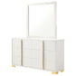 6 Drawer Dresser With Mirror - White
