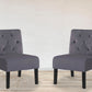 Reese - Living Room Armless Button Tufted Pattern Accent Chair (Set of 2)