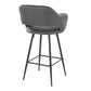 Margarite - Contemporary Fixed Height Counter Stool With Square Footrest (Set of 2)