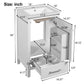 Bathroom Vanity With Ceramic Sink, Soft Close Drawers, Door Organizer, Divider Drawer, Adjustable Foot Pads