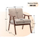 Mid Century Modern Accent Chair With Solid Wood Frame And Extra Thick Backrest
