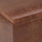Rockwood - Upholstered Cube Storage Ottoman With Tray