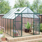 Double Door Polycarbonate house Raised Base And Anchor Aluminum Heavy Duty Walk In houses For Outdoor Backyard In All Season
