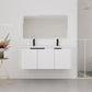 Contemporary Wall Mounted Bathroom Vanity With Resin Double Sink