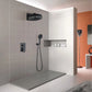 Concealed Shower System 2 Function Set With Control Valve - Matte Black