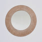 Handcarved Decorative Hanging Wall Mirror - Antique Brown / White