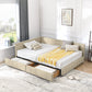 Upholstered Storage Tufted Bed Frame With Backrest And Armrests