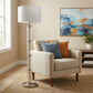 Nimbus - Floor Lamp With 3 Way Rotary Switch Clear Body Base - Silver Gray / White