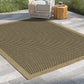 Earth - 5'3" X 7'3" Indoor, Outdoor Area Rug, Polypropylene - Jute / Black