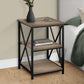3 Tier Accent Table, Side Marble Look Contemporary & Modern