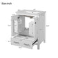 Bathroom Vanity With Integrated Undermount Ceramic Sink, 2 Doors And 1 Drawer, Soft Close Hinges