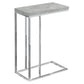 Accent Table, C - Shaped, Tempered Glass, Stylish Design Contemporary & Modern