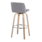 Toriano - Contemporary Fixed Height Barstool With Swivel & Round Footrest (Set of 2)