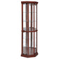 Jacob - 6 Shelf Curio Display Cabinet - Red / Brown