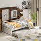 Twin Daybed With Trundle Frame Set - White