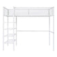 Loft Bed With 4 Tier Shelves And Storage