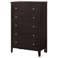 Payton - 5 Drawer - Cappuccino