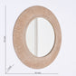 Handcarved Decorative Hanging Wall Mirror - Antique Brown / White