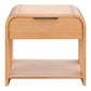 1 Drawer Waterfall Nightstand With Mid Century Design - Natural