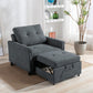 Hannah - Convertible Armchair - Dark Gray
